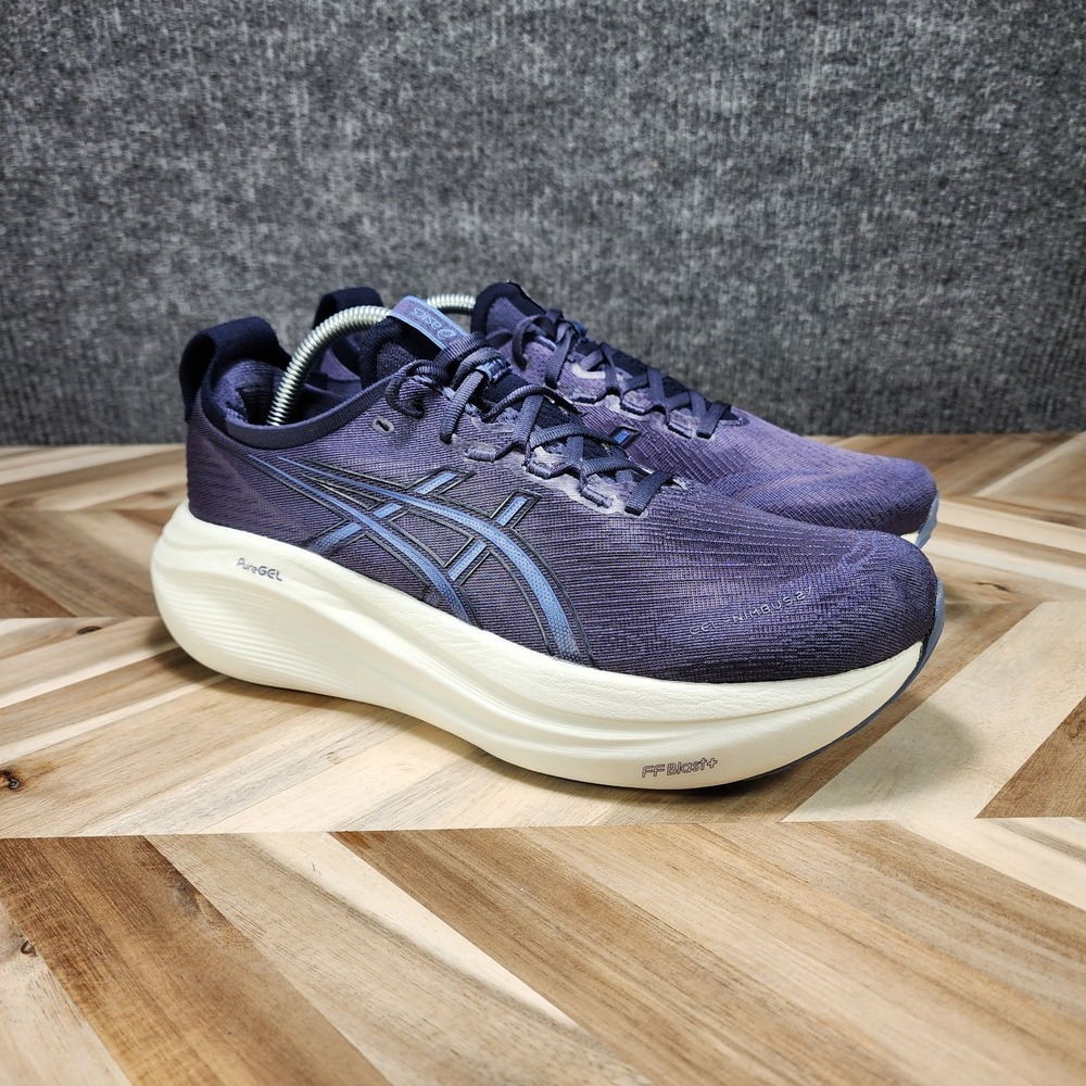 ASICS GEL-Nimbus 27 Running Shoes Indigo Fog Denim Blue Size 9 Men's